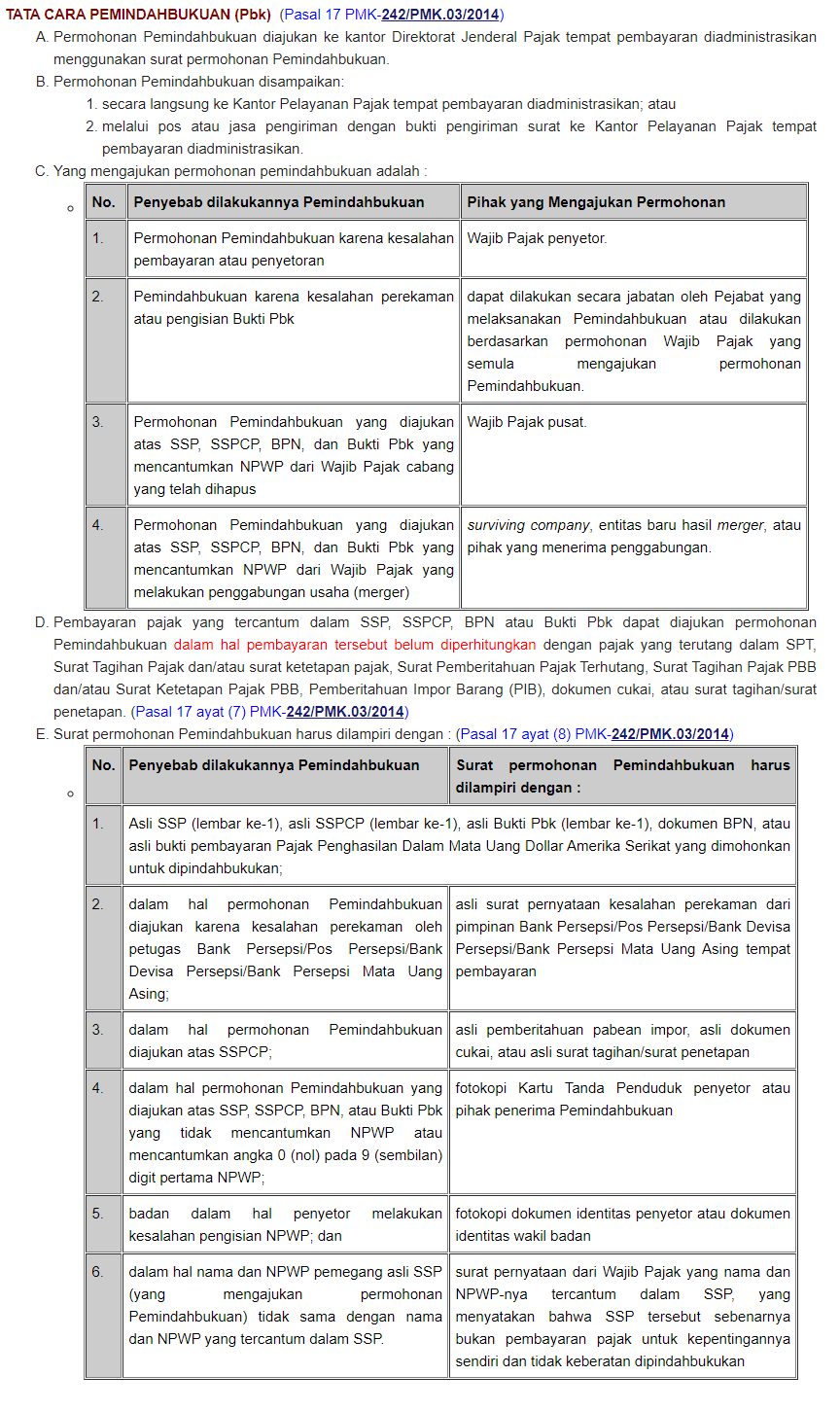 Detail Surat Pernyataan Pemindahbukuan Pajak Nomer 43