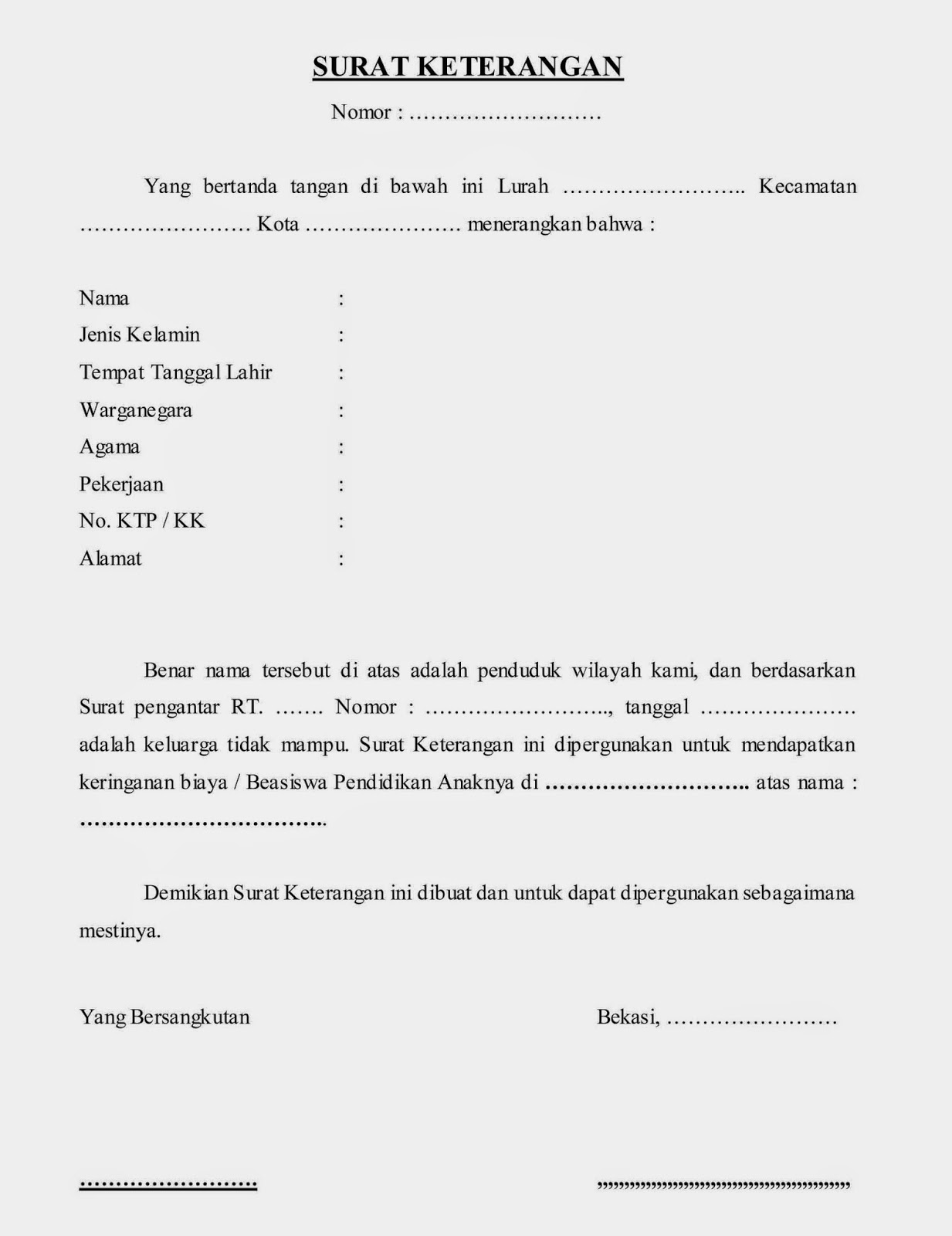 Detail Surat Pernyataan Persetujuan Nomer 7