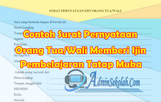 Detail Surat Pernyataan Persetujuan Orang Tua Nomer 40