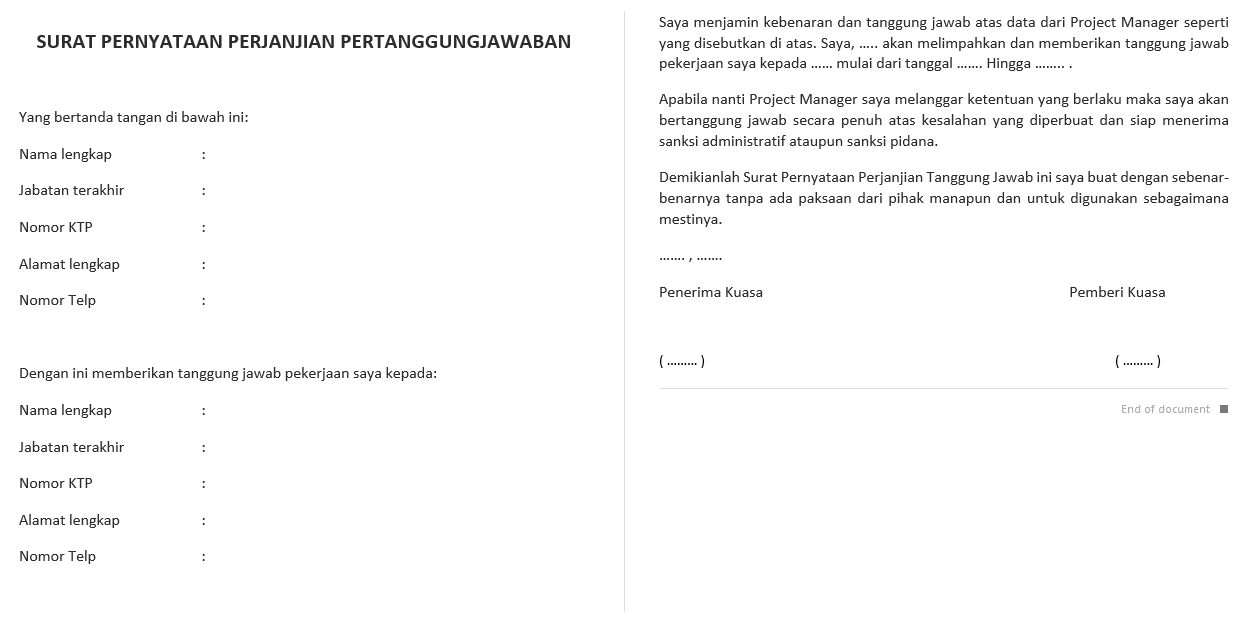 Detail Surat Pernyataan Pertanggungjawaban Nomer 34
