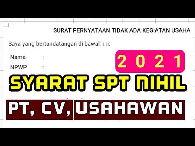 Detail Surat Pernyataan Tidak Ada Kegiatan Usaha Nomer 15