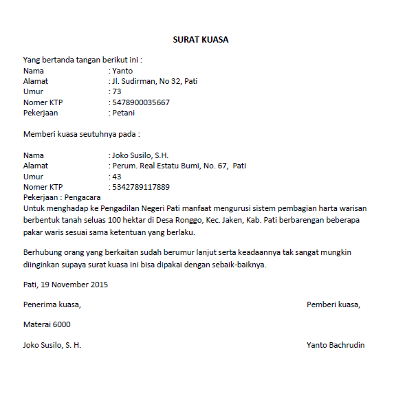 Detail Surat Persetujuan Ahli Waris Nomer 14