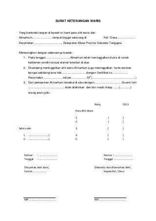 Detail Surat Persetujuan Ahli Waris Nomer 16