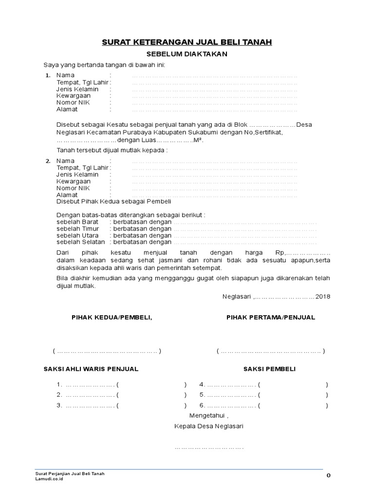 Detail Surat Persetujuan Ahli Waris Nomer 23