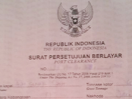 Detail Surat Persetujuan Berlayar Nomer 9