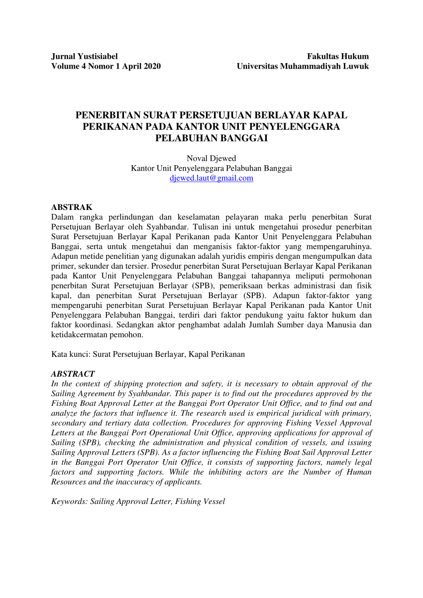Detail Surat Persetujuan Berlayar Nomer 12