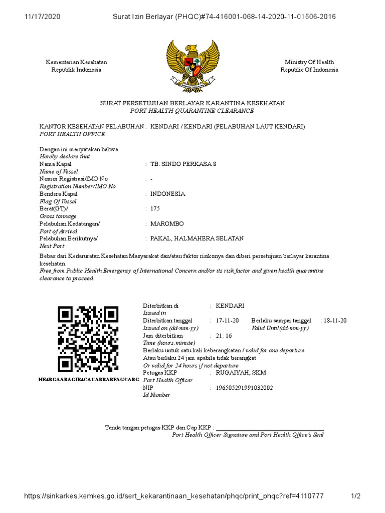 Download Surat Persetujuan Berlayar Nomer 2