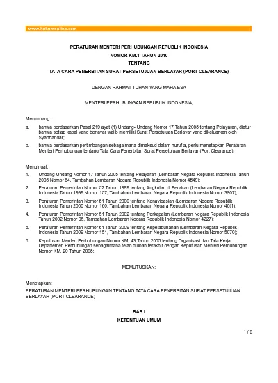 Detail Surat Persetujuan Berlayar Nomer 16