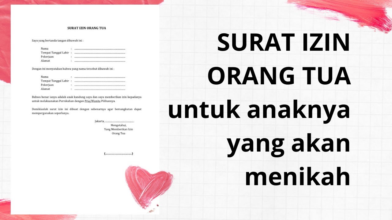 Detail Surat Persetujuan Orang Tua Untuk Menikah Nomer 10