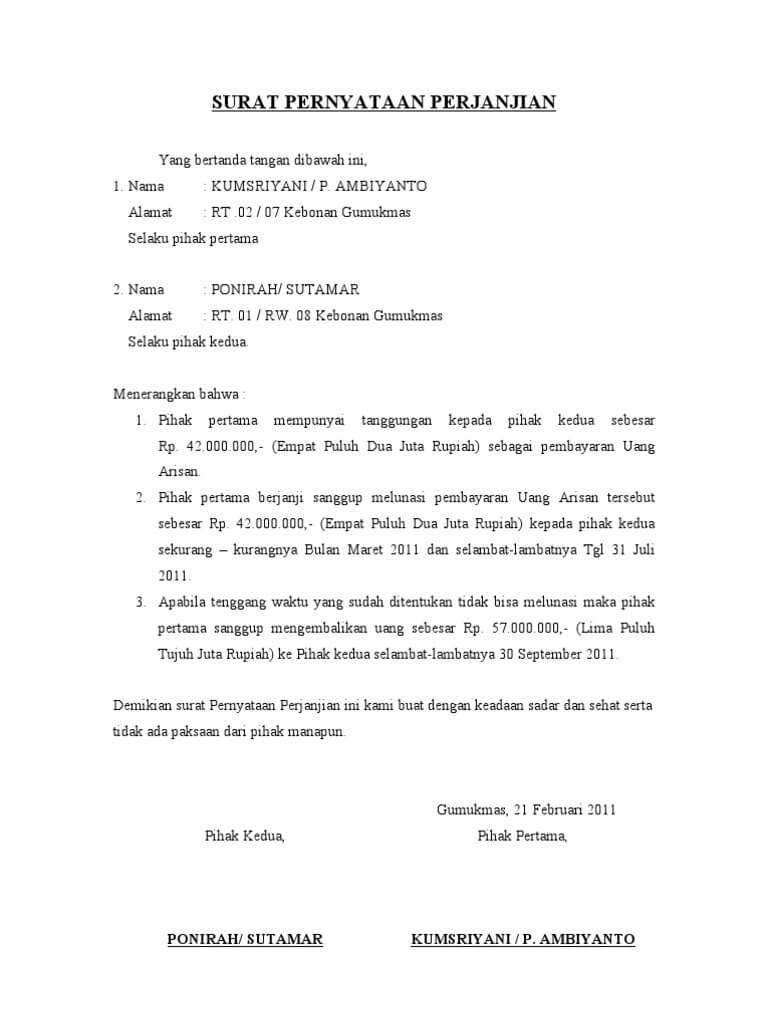 Detail Surat Pertanggung Jawaban Nomer 29