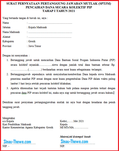 Detail Surat Pertanggung Jawaban Nomer 41