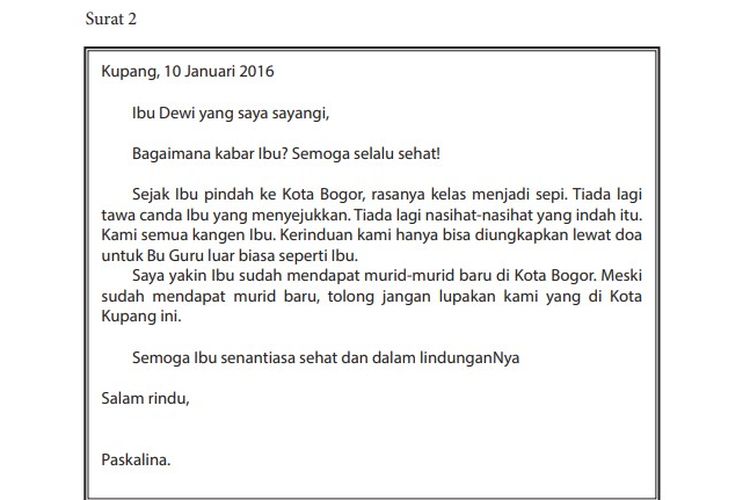 Detail Surat Pribadi Bahasa Indonesia Nomer 10