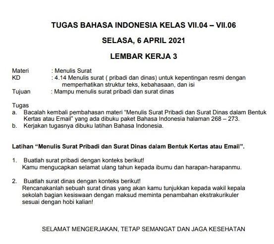 Detail Surat Pribadi Bahasa Indonesia Nomer 30