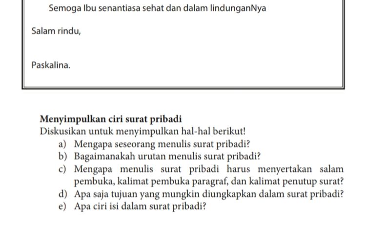 Detail Surat Pribadi Bahasa Indonesia Nomer 31