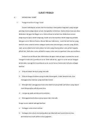 Detail Surat Pribadi Bahasa Indonesia Nomer 51