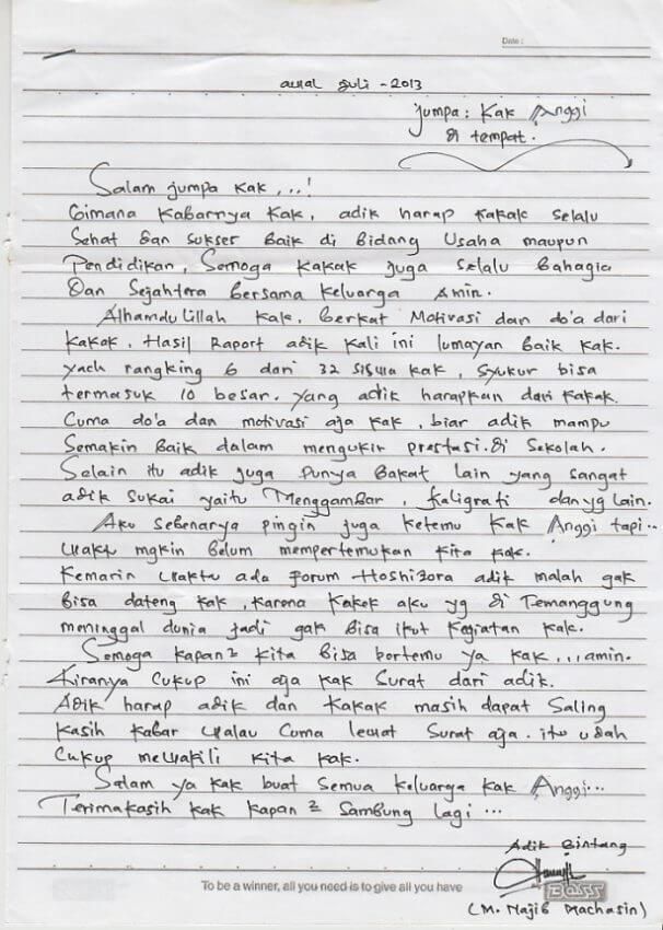 Detail Surat Pribadi Dalam Bahasa Inggris Nomer 33