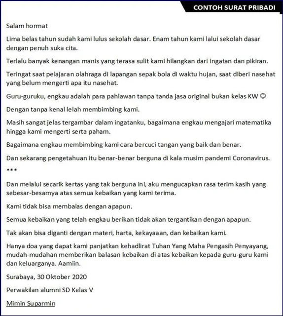 Detail Surat Pribadi Untuk Guru Nomer 5