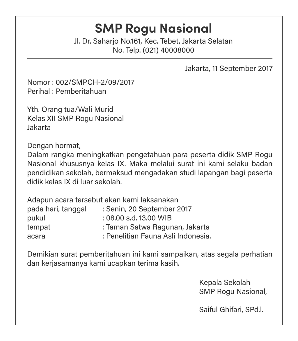 Detail Surat Pribadi Untuk Guru Bahasa Indonesia Nomer 34