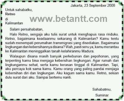 Detail Surat Pribadi Untuk Guru Bahasa Indonesia Nomer 37