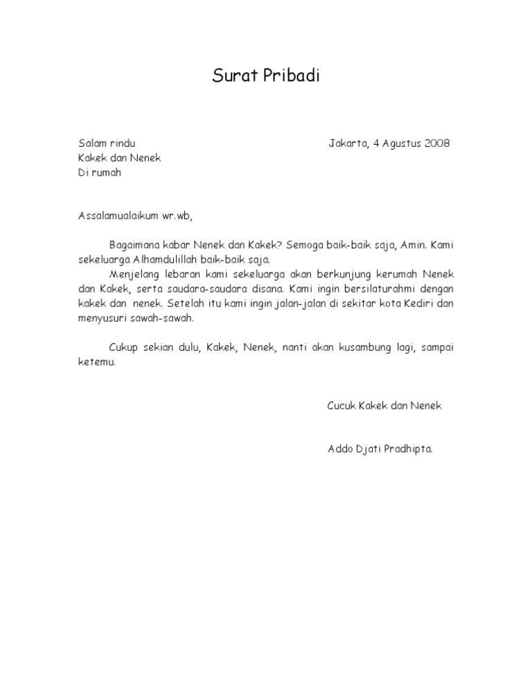 Detail Surat Pribadi Untuk Nenek Nomer 8