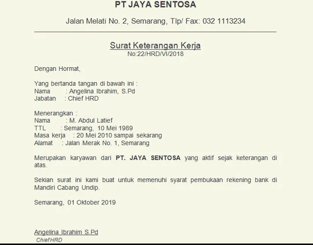 Detail Surat Referensi Kerja Untuk Fresh Graduate Nomer 11