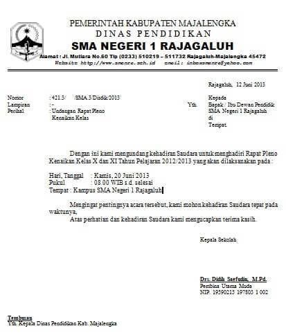 Surat Resmi Undangan Rapat - KibrisPDR