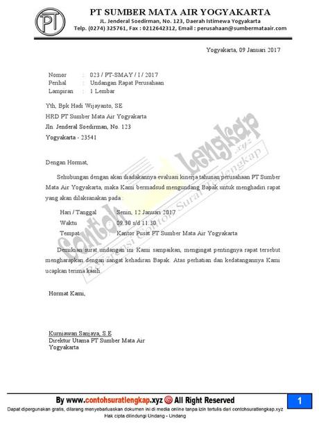 Detail Surat Resmi Undangan Rapat Nomer 32