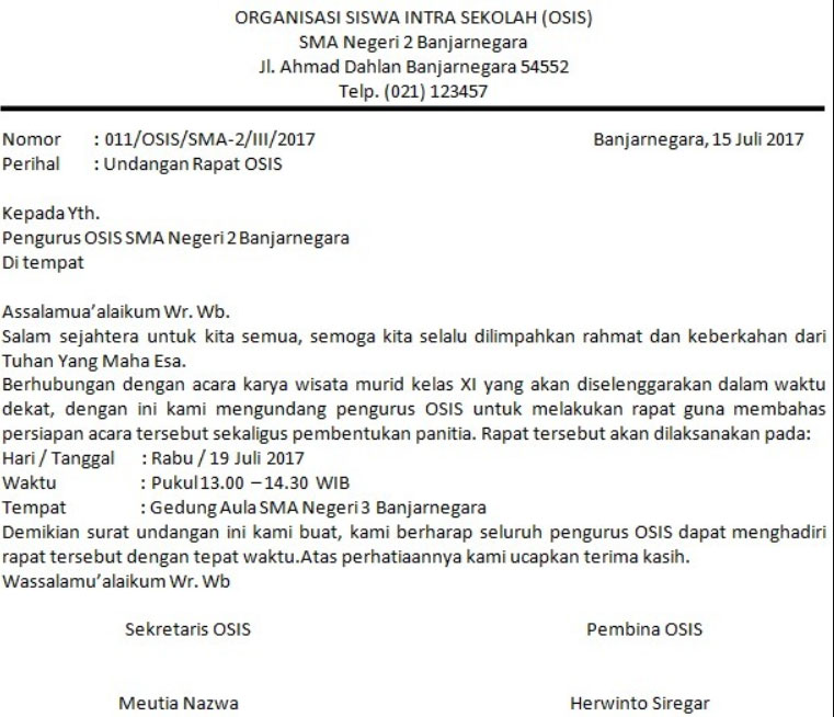 Detail Surat Resmi Undangan Rapat Nomer 48