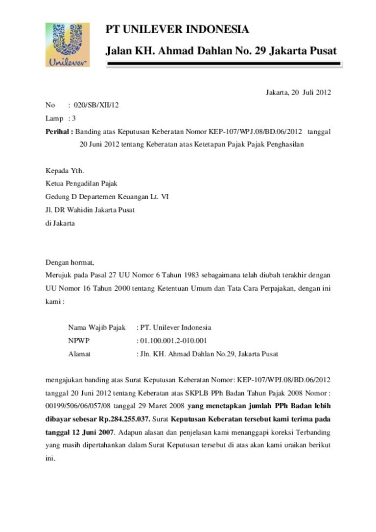 Detail Surat Tanggapan Pajak Nomer 27