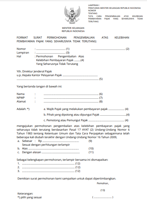 Detail Surat Tanggapan Pajak Nomer 43