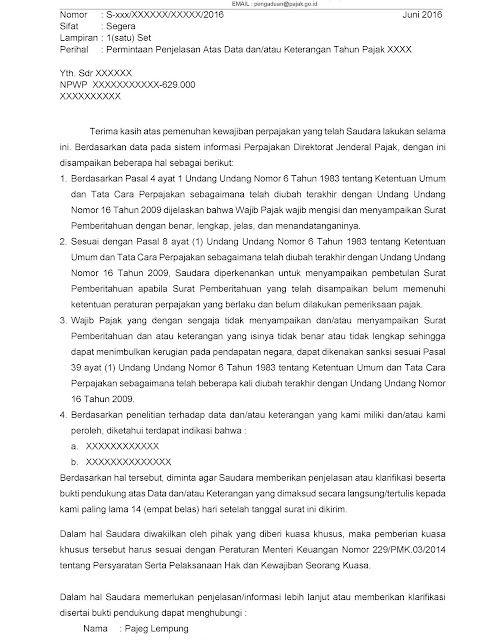 Detail Surat Tanggapan Pajak Nomer 10