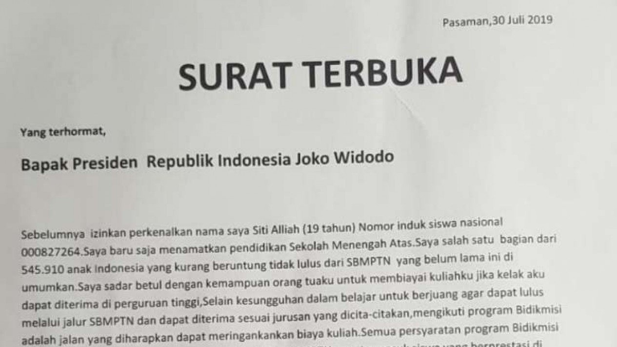 Detail Surat Terbuka Untuk Presiden Nomer 20