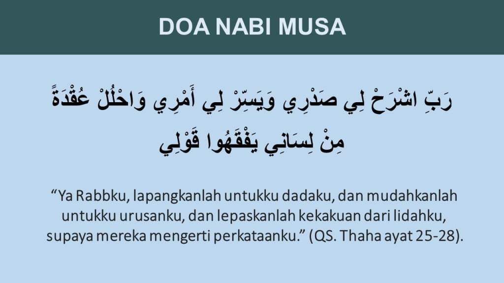 Surat Thaha Ayat 25 28 Dan Artinya - KibrisPDR