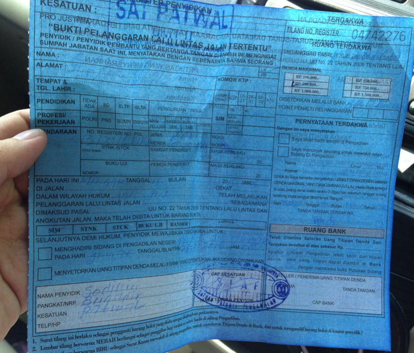 Detail Surat Tilang Biru Bayar Berapa Nomer 18