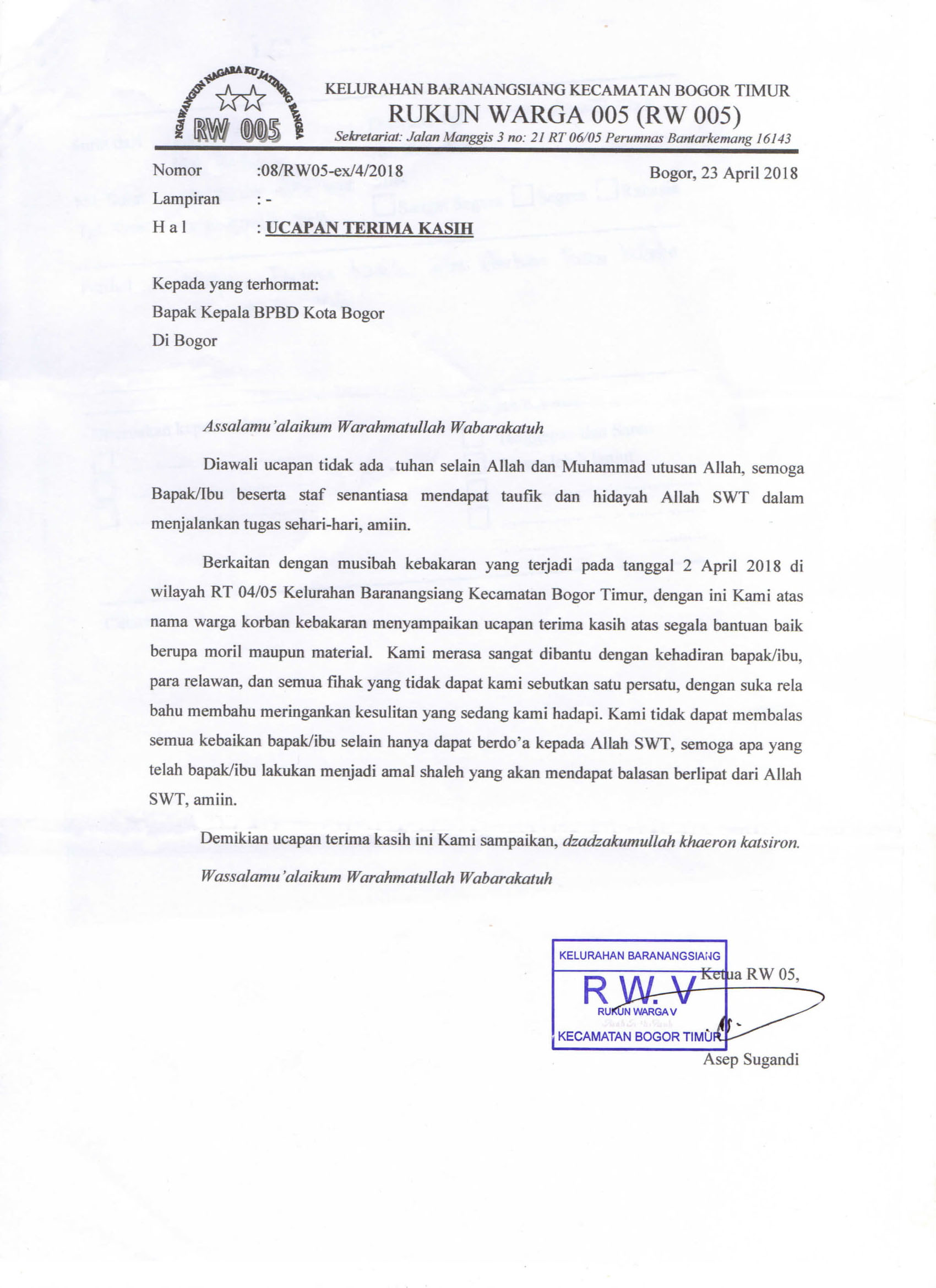 Detail Surat Ucapan Terima Kasih Nomer 37