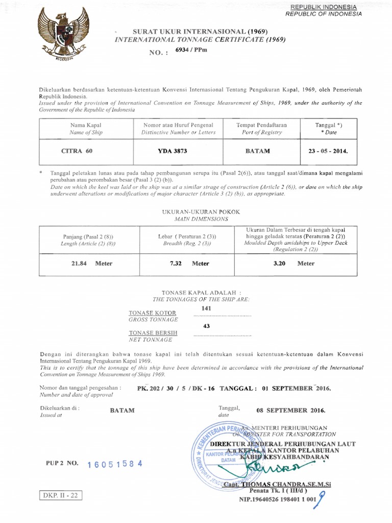 Surat Ukur Kapal - KibrisPDR