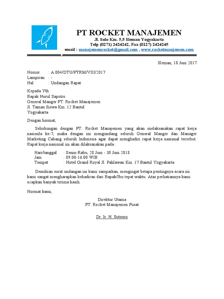 Detail Surat Undangan Acara Nomer 9