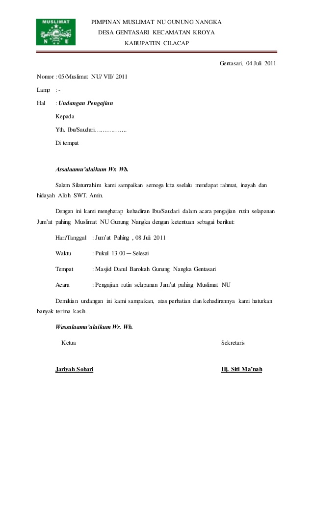 Detail Surat Undangan Acara Nomer 27
