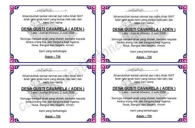 Detail Surat Untuk Aqiqah Nomer 23