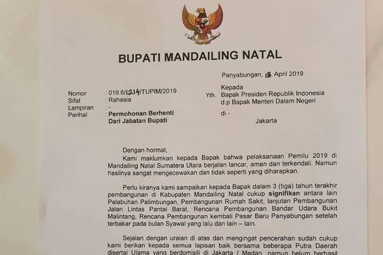 Detail Surat Untuk Bupati Nomer 2