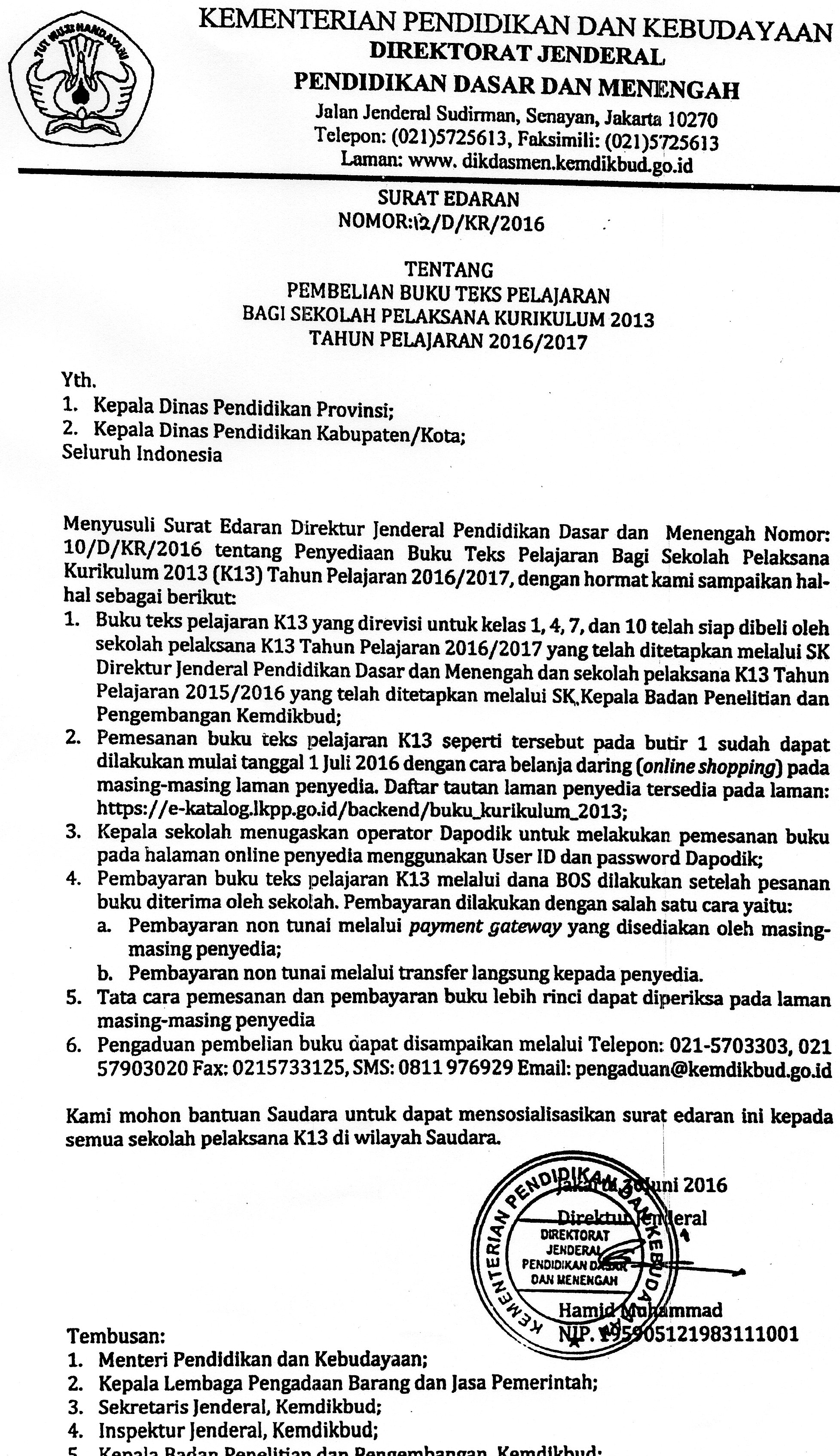 Detail Surat Untuk Menteri Pendidikan Nomer 12