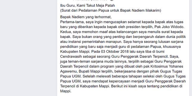 Detail Surat Untuk Menteri Pendidikan Nomer 15