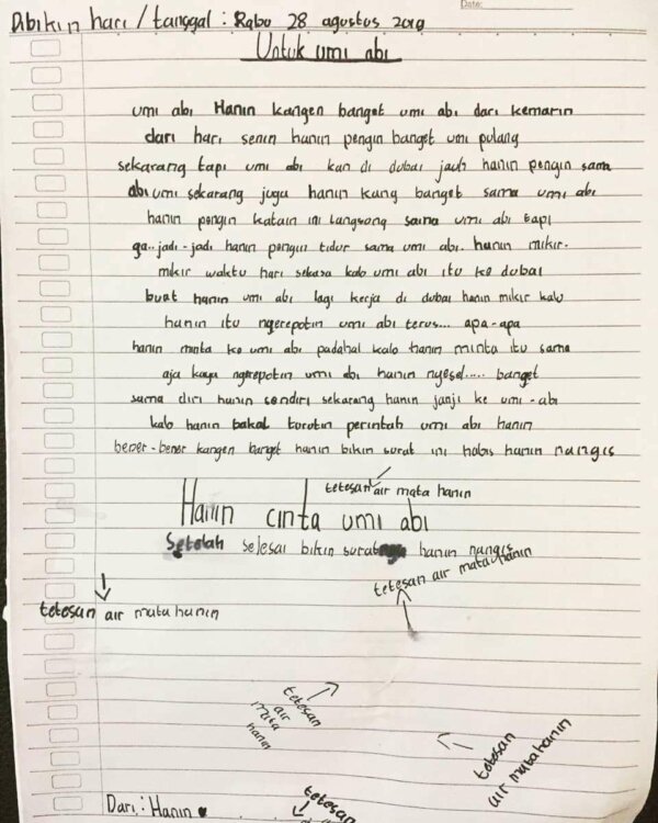 Surat Untuk Orang Tua Singkat - KibrisPDR