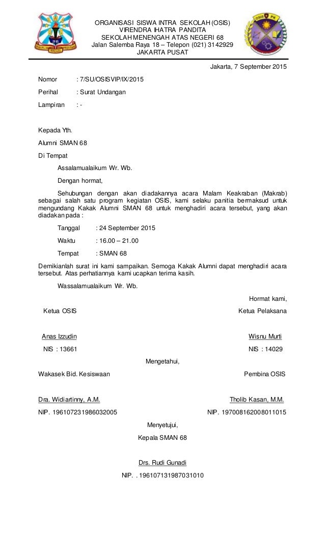 Detail Surat Untuk Osis Nomer 11