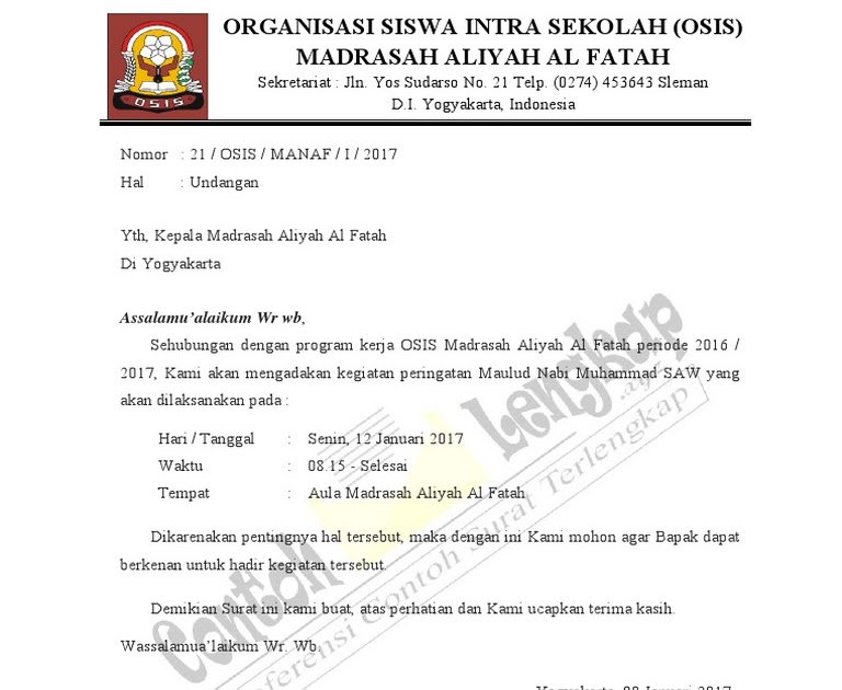 Detail Surat Untuk Osis Nomer 30