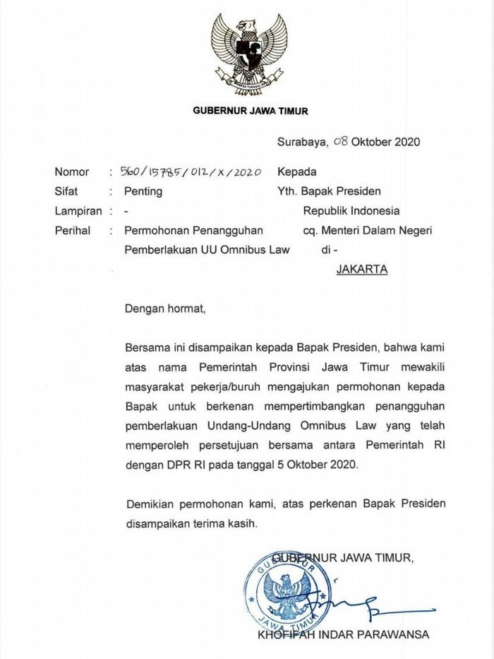 Detail Surat Untuk Presiden Nomer 44