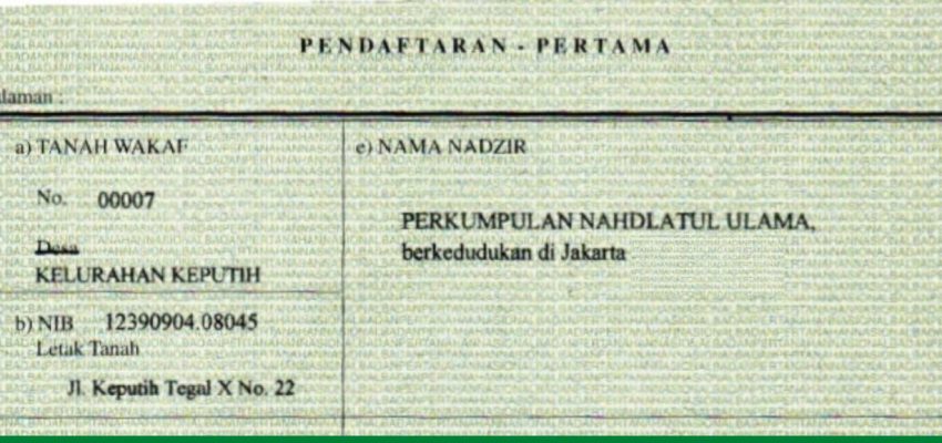 Detail Surat Wakaf Untuk Masjid Nomer 24