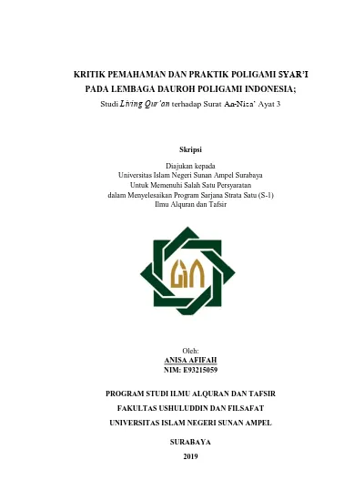 Detail Surat Yang Menjelaskan Tentang Poligami Nomer 40