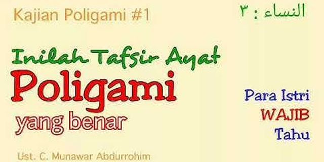 Detail Surat Yang Menjelaskan Tentang Poligami Nomer 9