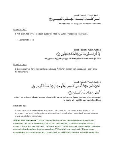 Detail Surat Yusuf Beserta Artinya Nomer 35